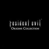 Resident Evil Origins Collection logo op een zwarte achtergrond.