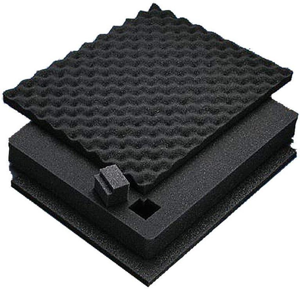 Schuimrubber Set - Opvulschuim - Apparatuur Beschermen - Zelf Aanpasbaar - 48.5 x 39.5 x 19.2 cm - Zwart