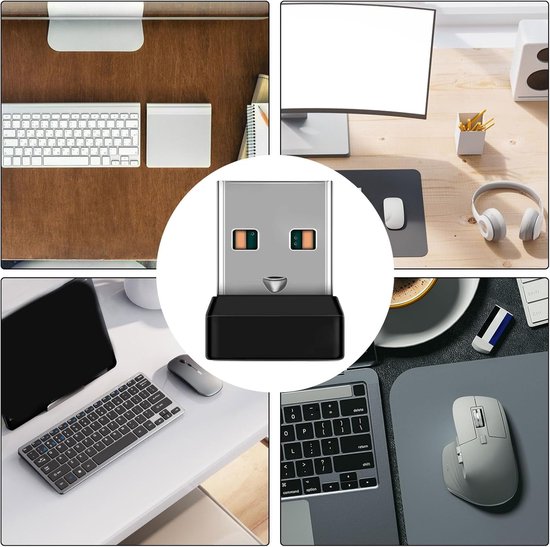 USB-ontvanger - Draadloze dongle | ABS Plug Play-toetsenbordadapter, signaalzender met één kanaal voor laptop, pc, reizen, vergaderruimte, multimedia, werkplek en thuisgebruik — afbeelding 5