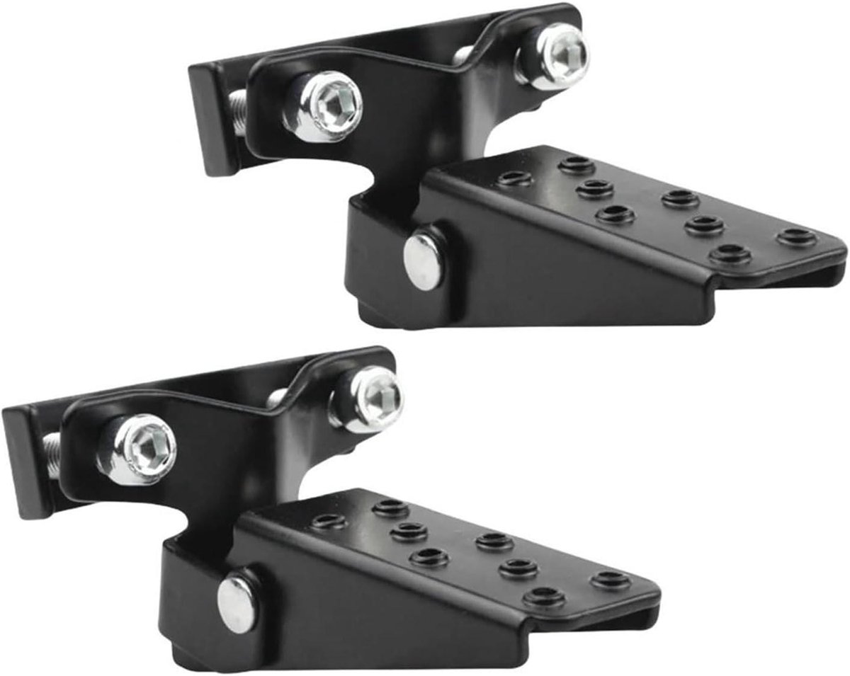 Motorfiets Voetsteunen 1/2 Paar Universele Opvouwbare Zwarte Metalen Motorfiets Voetsteunen Pedalen Passagiers Voetsteun Pedaal Voetsteunpedalen