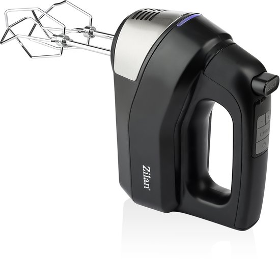 Handmixer met Digitale Display - 6 Snelheden - Turbo Functie - 250W - RVS Deeghaken & Kloppers - Elektrische Mixer voor Bakken en Koken van Merkloos — afbeelding 5