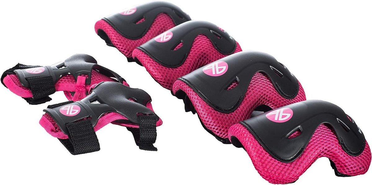 Beschermende Pad Set - Veiligheidsset Skaten - Sport Beoefenen - Multi-Sport Gebruik - Jeugd Maat S - Roze