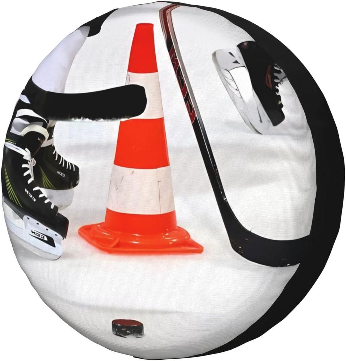 IJshockey patroon reserveband hoes ijshockey patroon stofdicht weerbestendig wiel band cover wielbeschermer fit trailer, rv, SUV en veel voertuigen