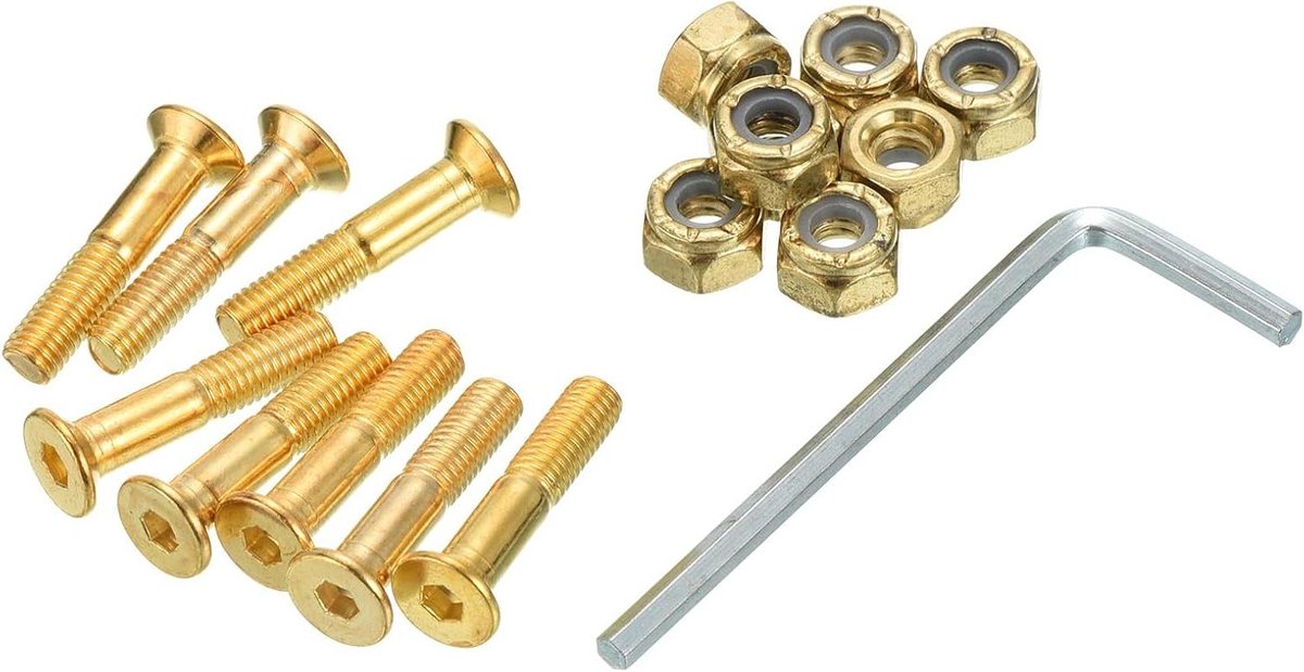 Skateboard Hardware Kit Montageschroeven Set Skateboard Reparatie Zeskantbouten met Moeren 1 inch