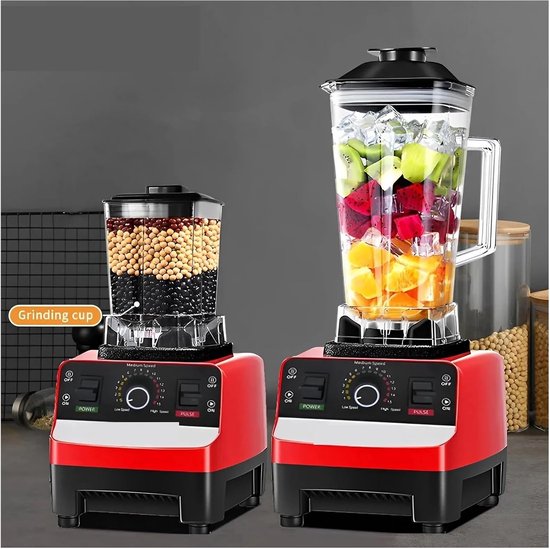 Krachtige Keukenblender - Stationaire Mixer - Gezonde Dranken Maken - Roestvrijstalen Messen - 2.5L Kan - Zwart van Merkloos — afbeelding 3