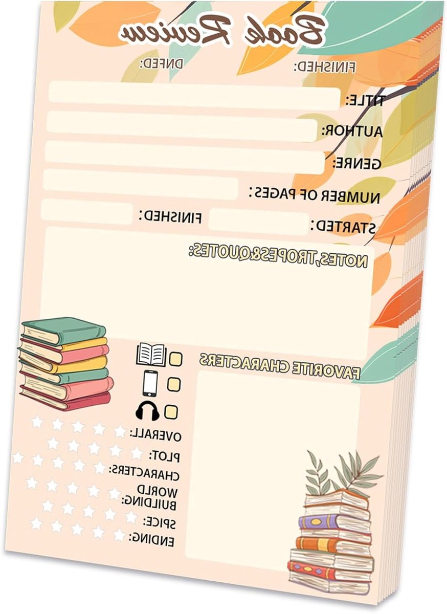 Notitieboek voor Boekrecensies en Leestrackers - 5x8 Inch Le journal voor Boekenliefhebbers met 50 Bladen en Ruimte voor Notities en Reflecties