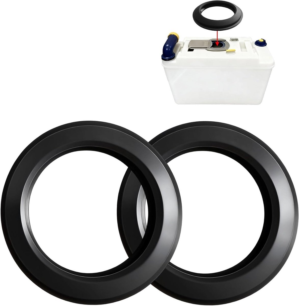 2 Stuks Glijafdichting voor Toilet - Geschikt voor Thetford Camping Toiletten en Reserveonderdelen voor C2, C3, C4, C200, C250, C260, C400 Toiletten