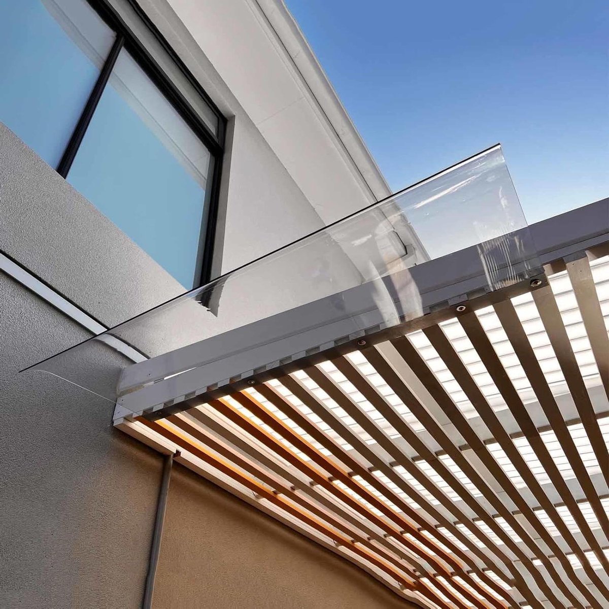 Polycarbonaat Luifel - Deur afdak - Buiten beschermen - Stil en zelfreinigend - 40x190 cm - Transparant