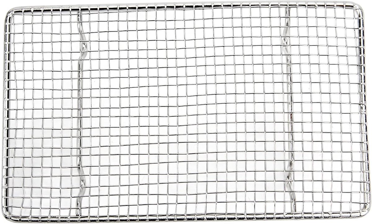 Grillrooster - BBQ rek - Buiten koken - Roestvrij staal - 20 x 12 cm - Zilver