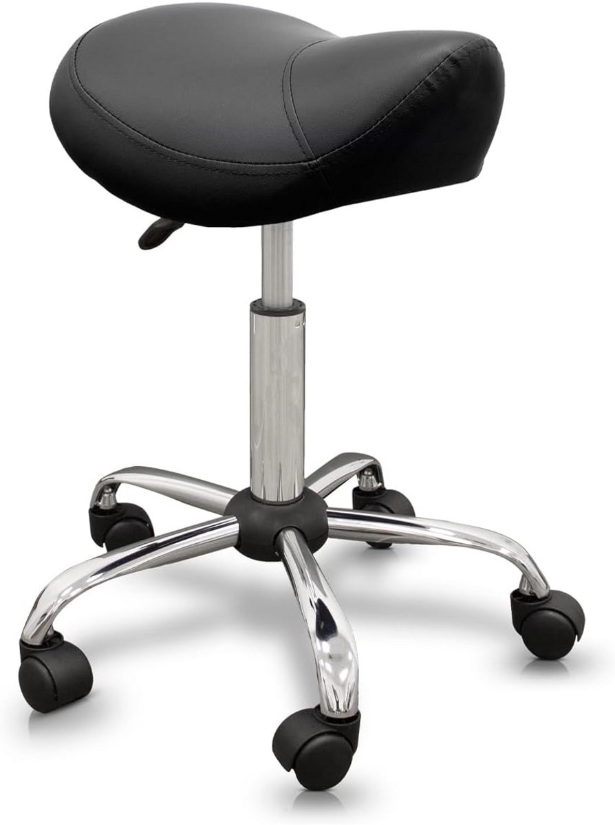 Zadelkruk op Wielen - Kapperskruk Ergonomisch - Tabouret stabiel