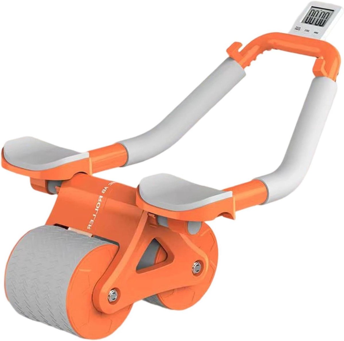 Buikroller Fitness Wiel - Core Trainer - Kracht Training - Automatische Rebound - 335 cm Pakket - Lichtgeel