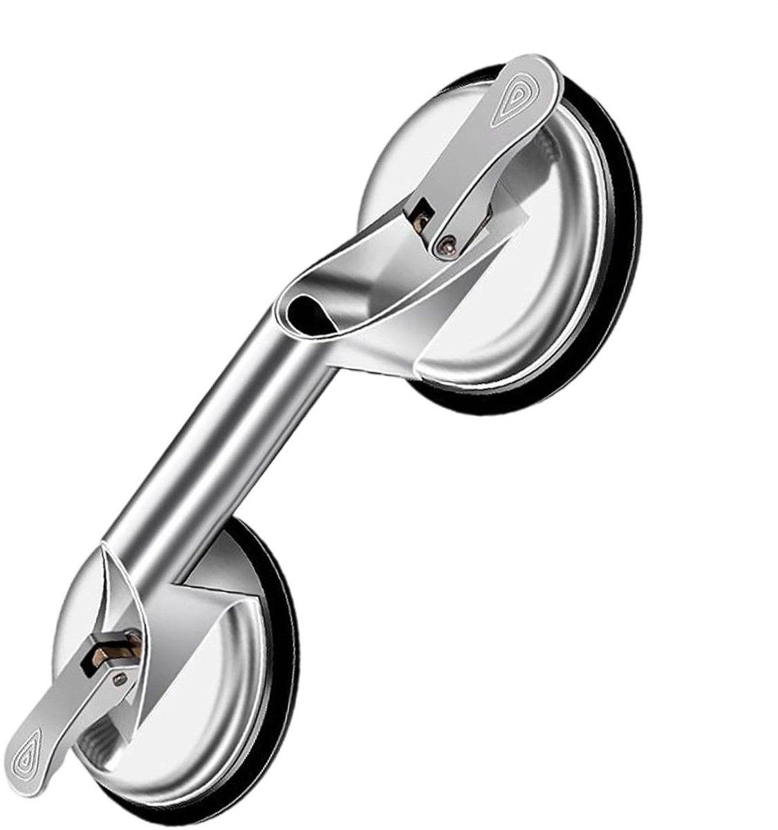 Vloerruimte Fixatiegereedschap - Vloerverstelstang Tegelplank - Vloeren Installeren - Stabiele Adsorptie - 12 cm Zuignap Diameter - Zilver