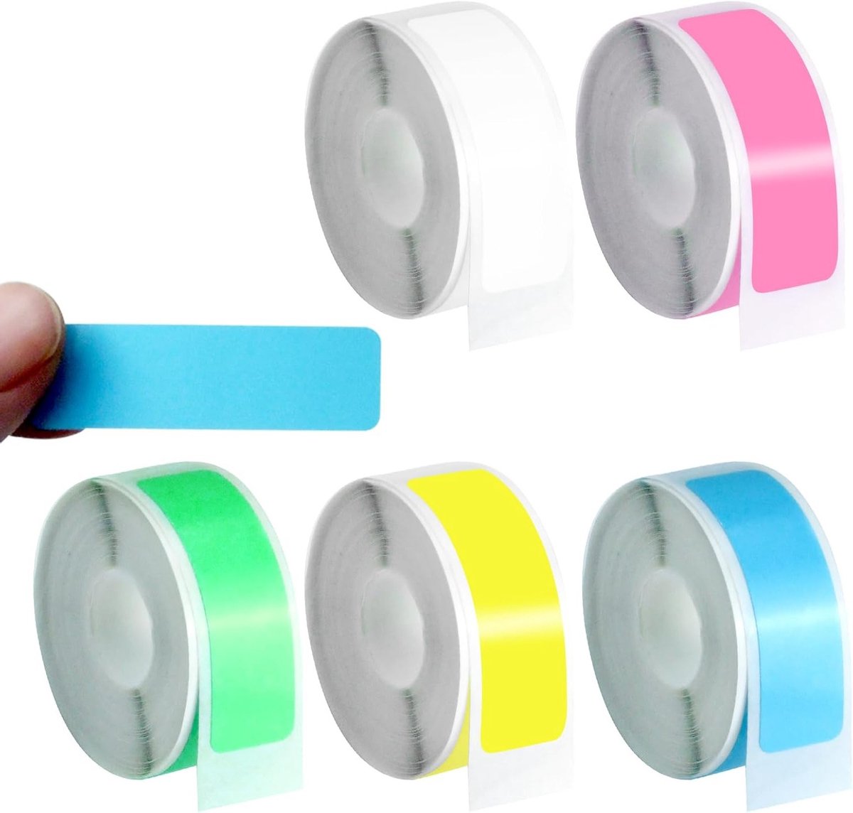 Thermische Label Tape 12x40mm - 5 Rollen Waterproof voor D30/D35/Q30/B100n - Perfect voor Thuis, Kantoor en School, 160 Labels per Rol