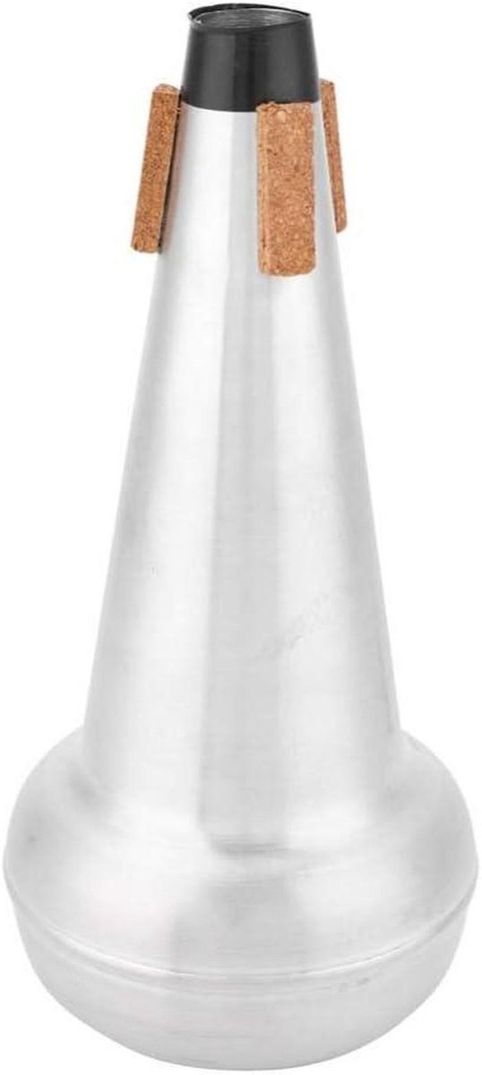 Trombone Demper - Oefen Demper - Muziek Oefenen - Aluminiumlegering - 24.5 x 12 cm - Zilver