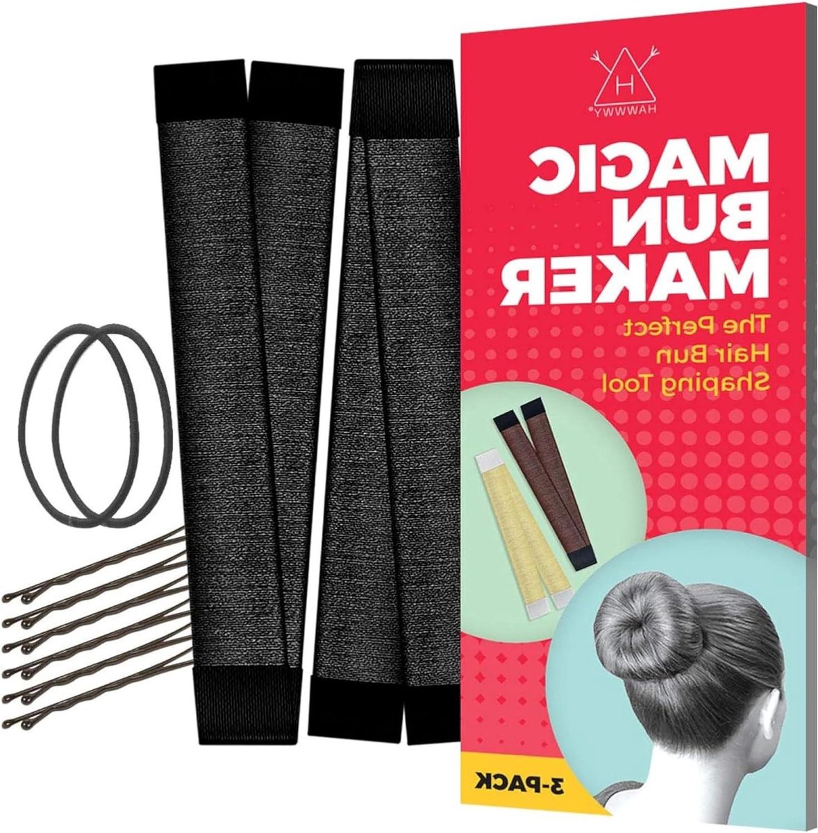 Haarknot Maker Set - Haar Opsteek Tools - Snel Kapsels Maken - Inclusief Accessoires - 2 Stuks - Bruin