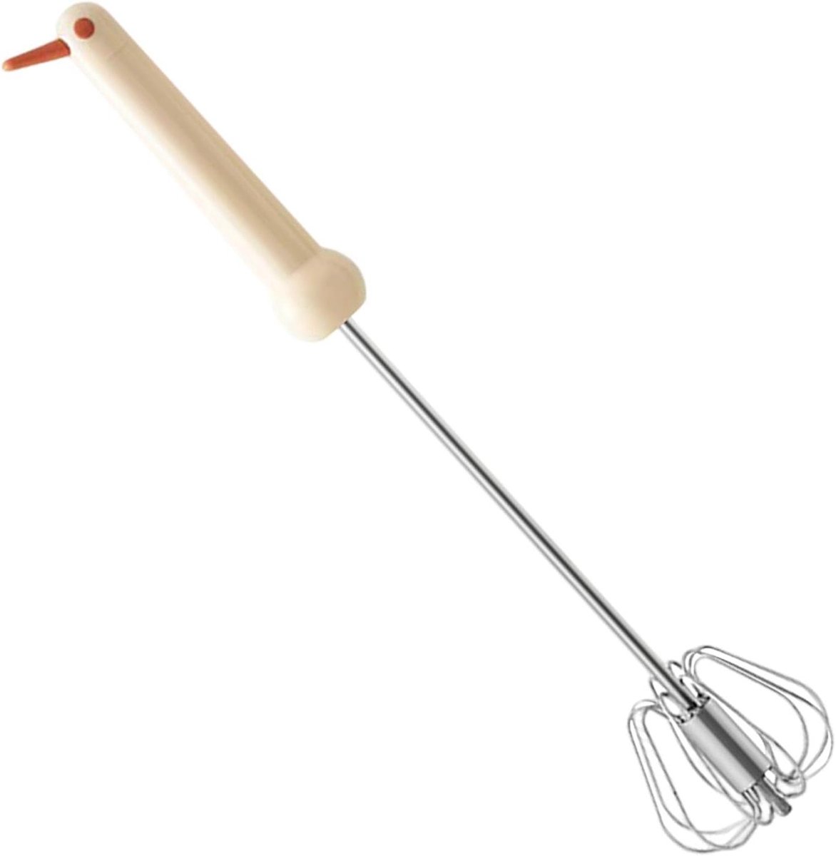 Halfautomatische eierklopper - Handmixer garde - Bakken en koken - Arbeidsbesparend ontwerp - 34 cm - Crème Gekleurd