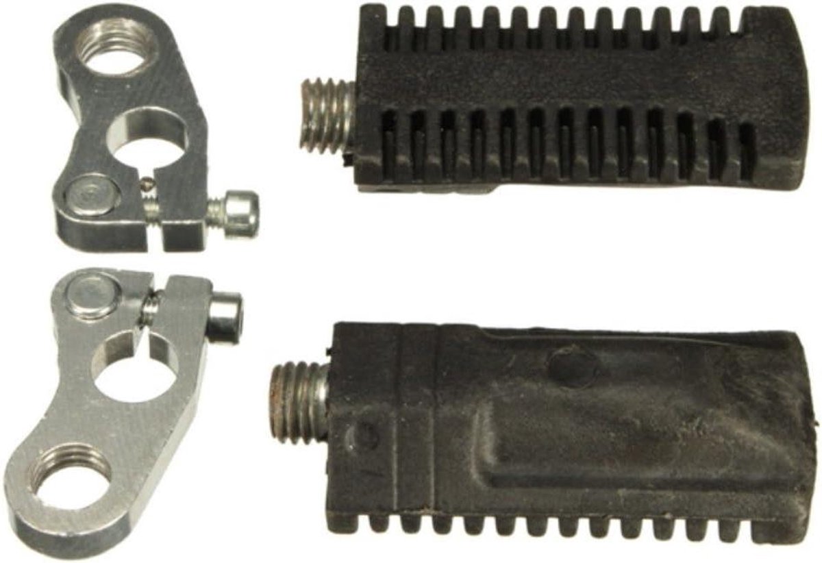 Voetsteunen Motor - Stepjes Motorfiets - Motor Rijden - Universele Pasvorm - 66 mm Lengte - Zwart