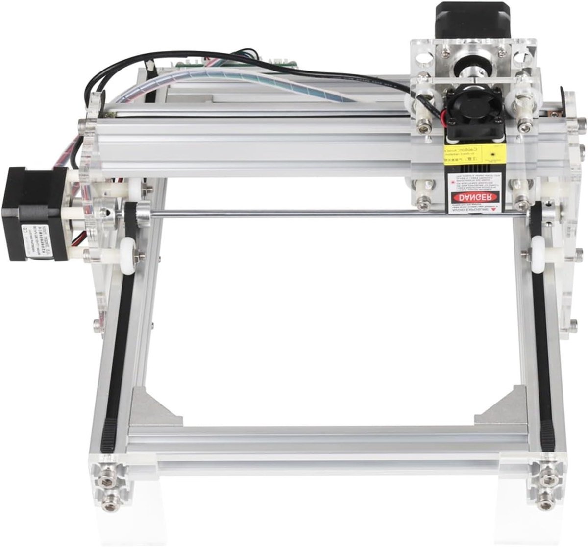 Desktop Graveermachine - CNC Printer Hout Router - Foto Logo Graveren - Verstelbare Kop - 20x17cm Werkgebied - Zwart