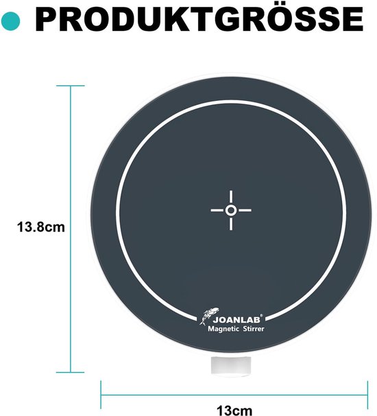 Magnetische Roerder - Roerplaat Mixer - Vloeistoffen Mengen - Compact Ontwerp - 3 Liter Capaciteit - Wit — afbeelding 2