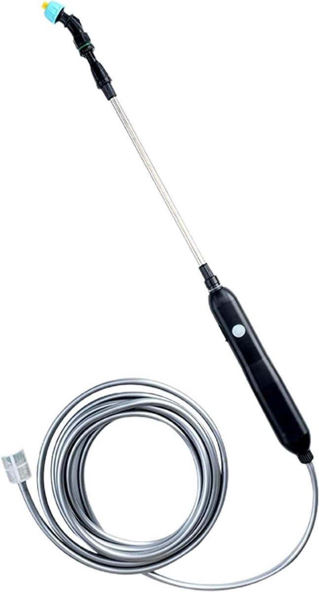 Elektrische plantenspuit - Draagbare sproeier - Moeiteloos bewateren - Oplaadbaar met slang - 86 cm paal - Zwart