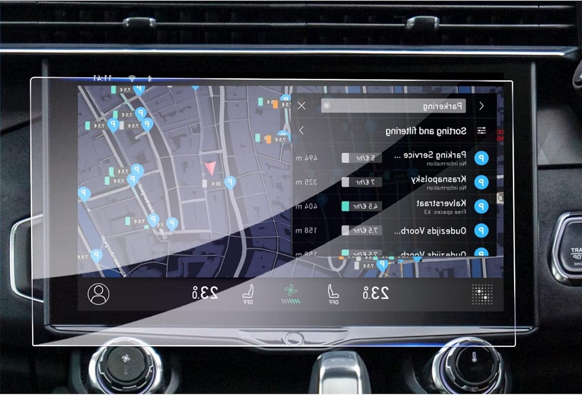 Navigatiefilm en Gehard Glas Screen Protector voor 12.7 Inch Touchscreen van Lynk & Co 01, Schokbestendig en 9H Krasbestendig