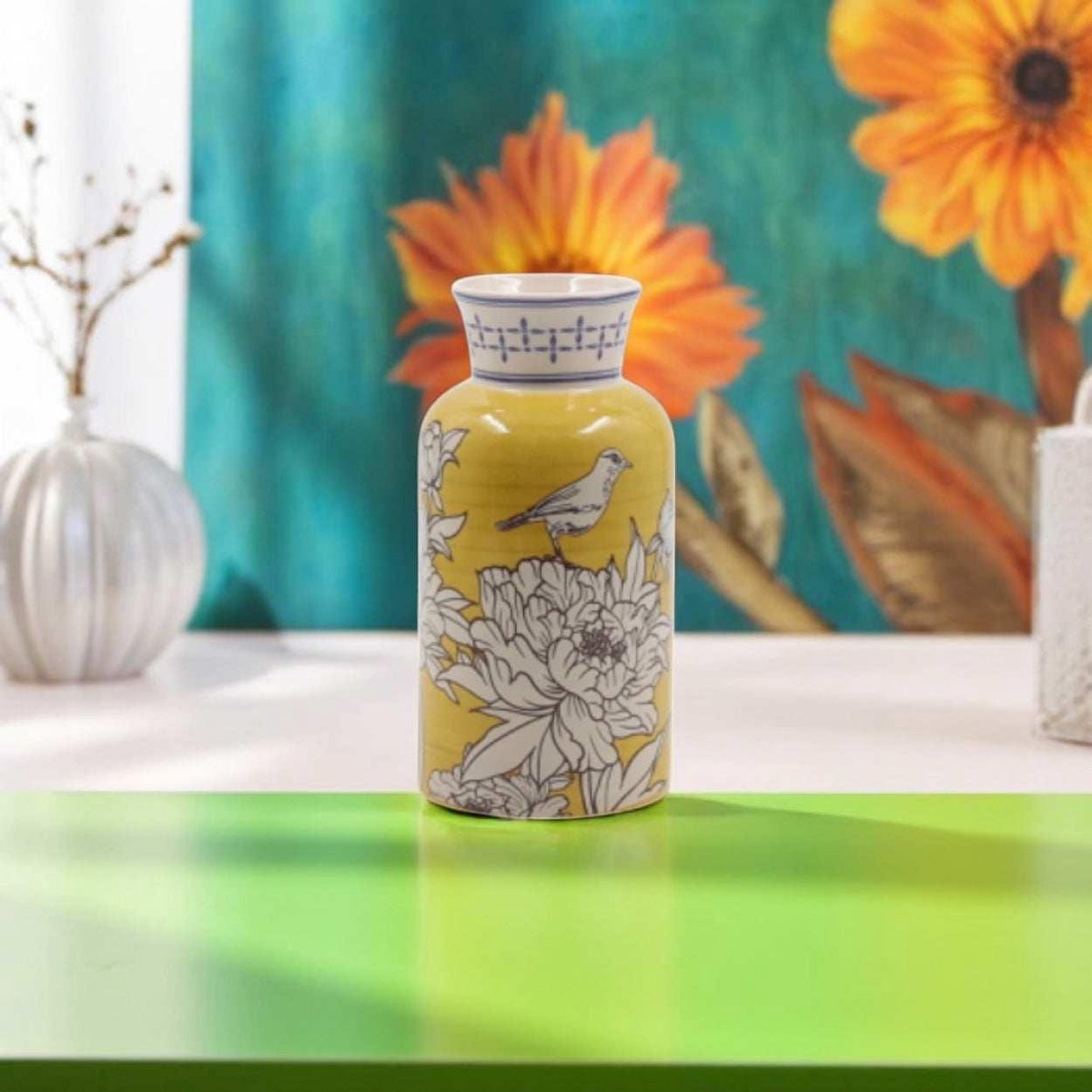 Mansion Atmosphere Sunshine Bloom vaas geel 18cm [gid://shopify/Metaobject/307235455311,gid://shopify/Metaobject/307232571727]