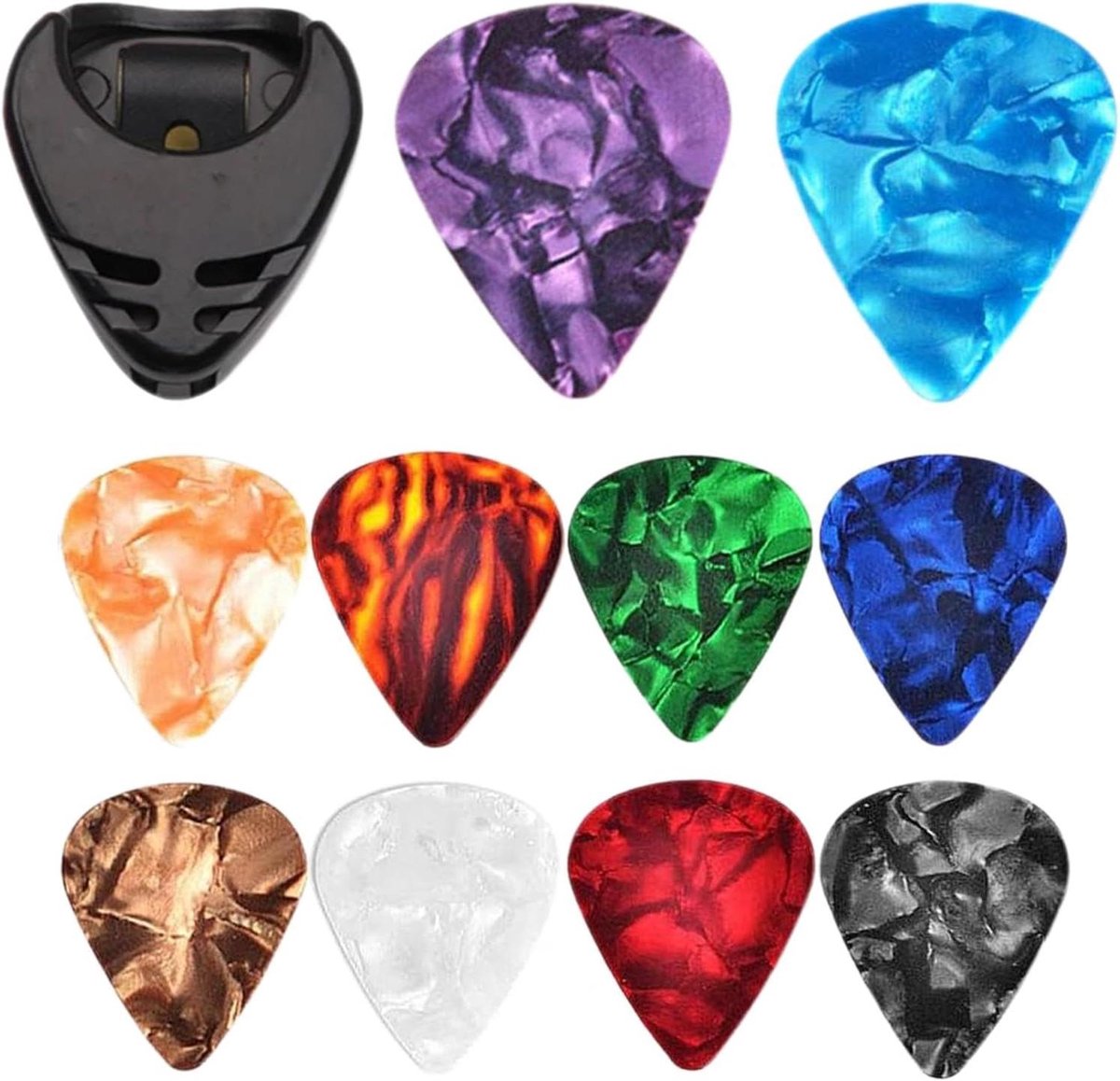 Gitaar Plectrums - Bas Plectrums - Muziek Maken - Zelfklevend Ontwerp - 10 Stuks - Multicolor