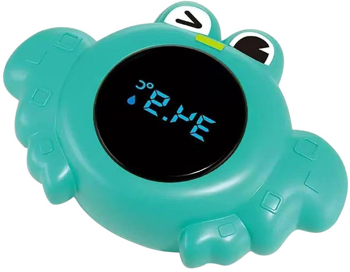 Badthermometer Kinderen - Watertemperatuurmeter Baby - Veilig Baden - Dierenmotief Digitaal - 12 cm - Groen