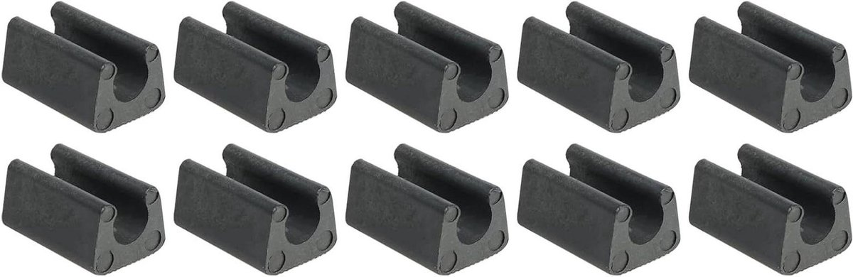 Meubeldopjes U-vorm - Stoelpootbeschermers Vloerdoppen - Meubels Verplaatsen - Beschermt Vloer en Meubels - 11 mm Diameter - Zwart