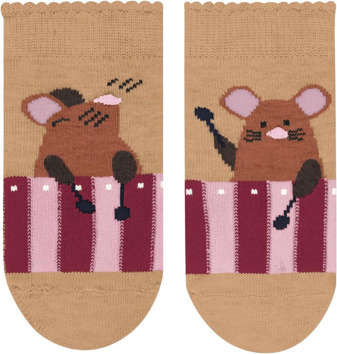 Babysokken Muziek - Kindersokjes Katoen - Dagelijks Comfort - Ademend Design - 1 Paar - Patroon