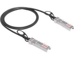 SFP+ DAC Kabel - Twinax Kabel - Netwerk Verbindingen - 10Gb/s Gegevensoverdracht - 1 meter - Zwart