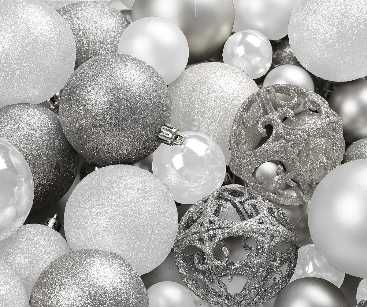 Kerstballen Set - Hangende Ornamenten - Kerstboom Versieren - Onbreekbaar Materiaal - 100 Stuks - Blauw & Paars – foto 3