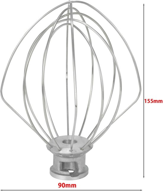 Mixer Haak - Deeg Haak - Brood Deeg Maken - Roestvrij Staal - 18.5 cm Hoog - Zilverkleurig van Merkloos — afbeelding 5