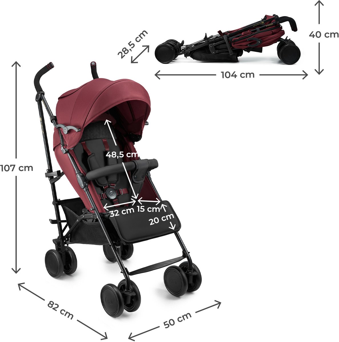 Kinderkraft SIESTA 2 - lichte inklapbare buggy, 7,9 kg thumbnail 5