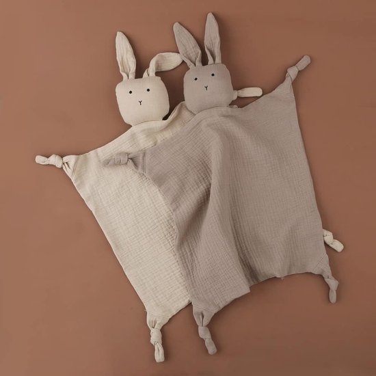 Knuffeldoek Baby - Baby Speelgoed - Troost Bieden - Ultra Zacht Katoen - 45 cm x 52 cm - Blauw — afbeelding 4