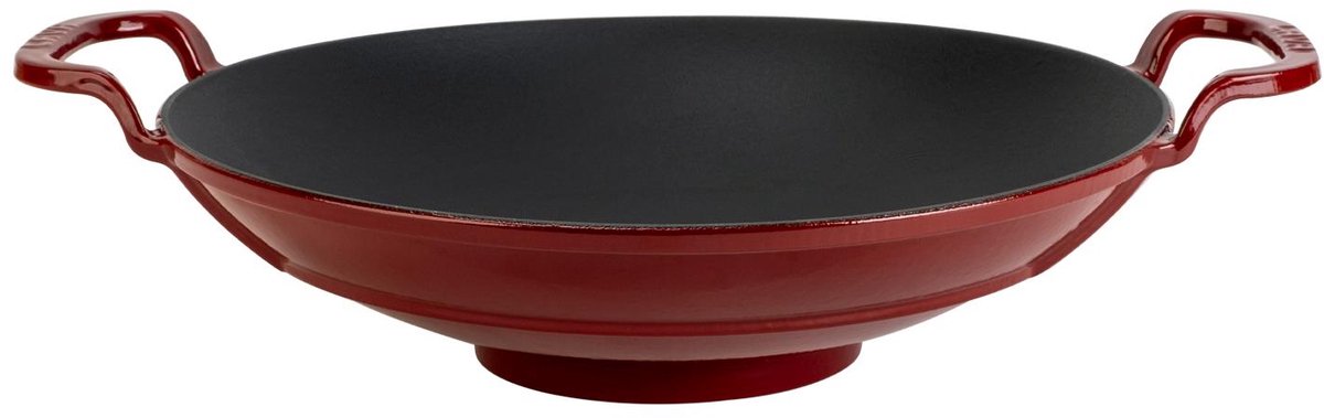 Lava - Wokpan - Geëmailleerd Gietijzer - Ø 38 cm - 5,30 L - Bordeauxrood