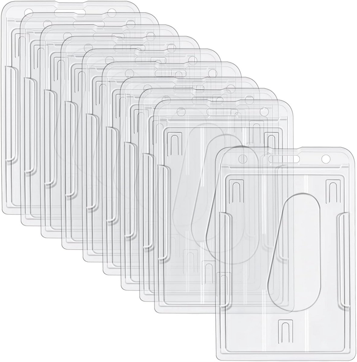 ID-kaarthoesjes - Transparante houders - Kaarten Beschermen - Duimgleuf - 10 stuks - Doorzichtig