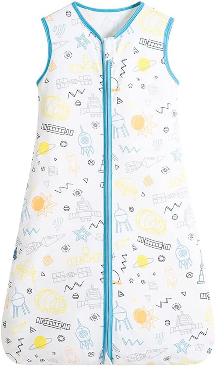 Baby Slaapzak - Wikkeldeken Vest - Comfortabel Slapen - Ademend Katoen - 3-12 Maanden - Blauw Ruimte