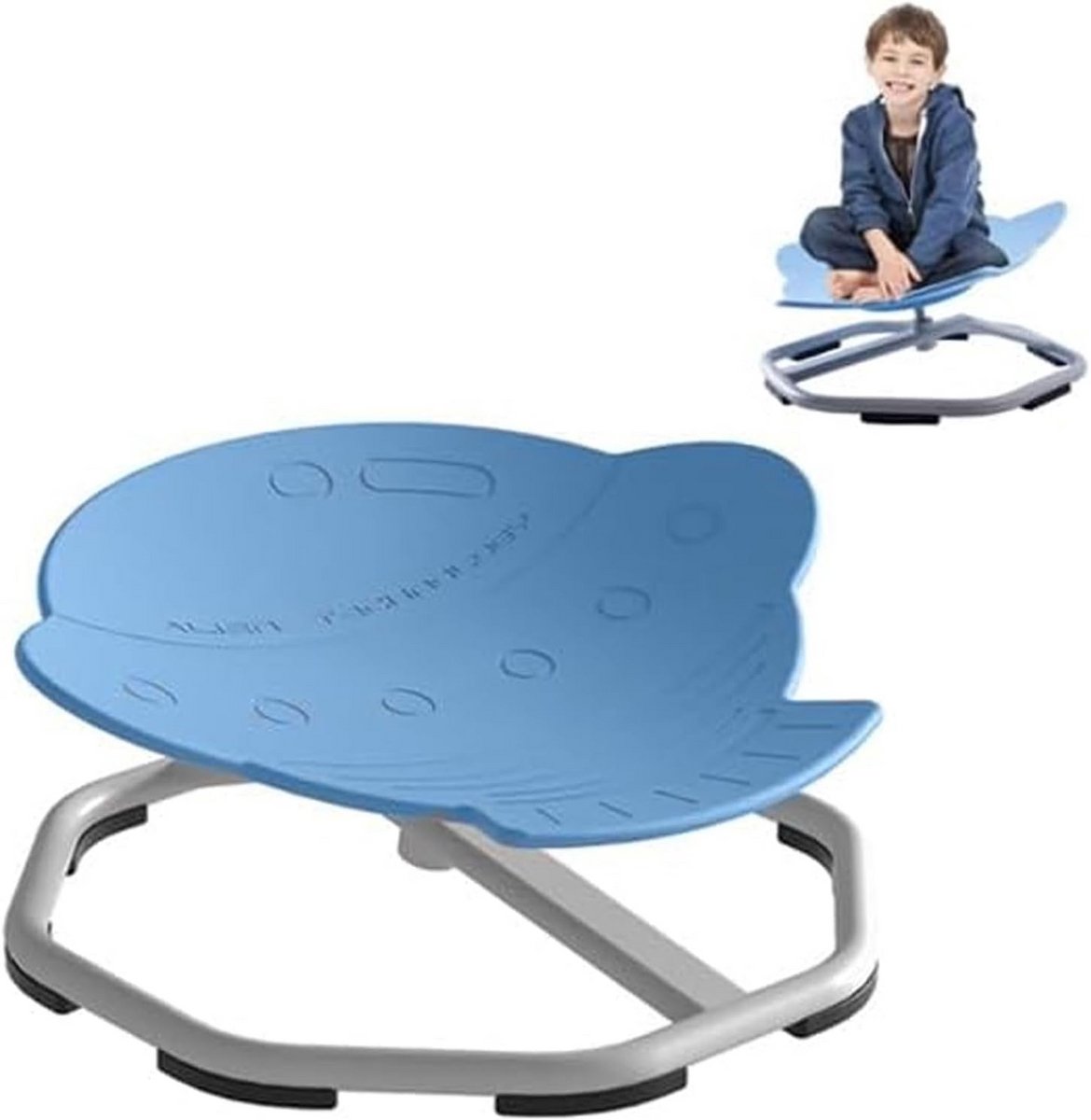 Sensorische Stoel - Draaistoel Kinderen - Lichaamscoördinatie Trainen - Sensorische Integratie - 52 x 52 x 15 cm - Blauw