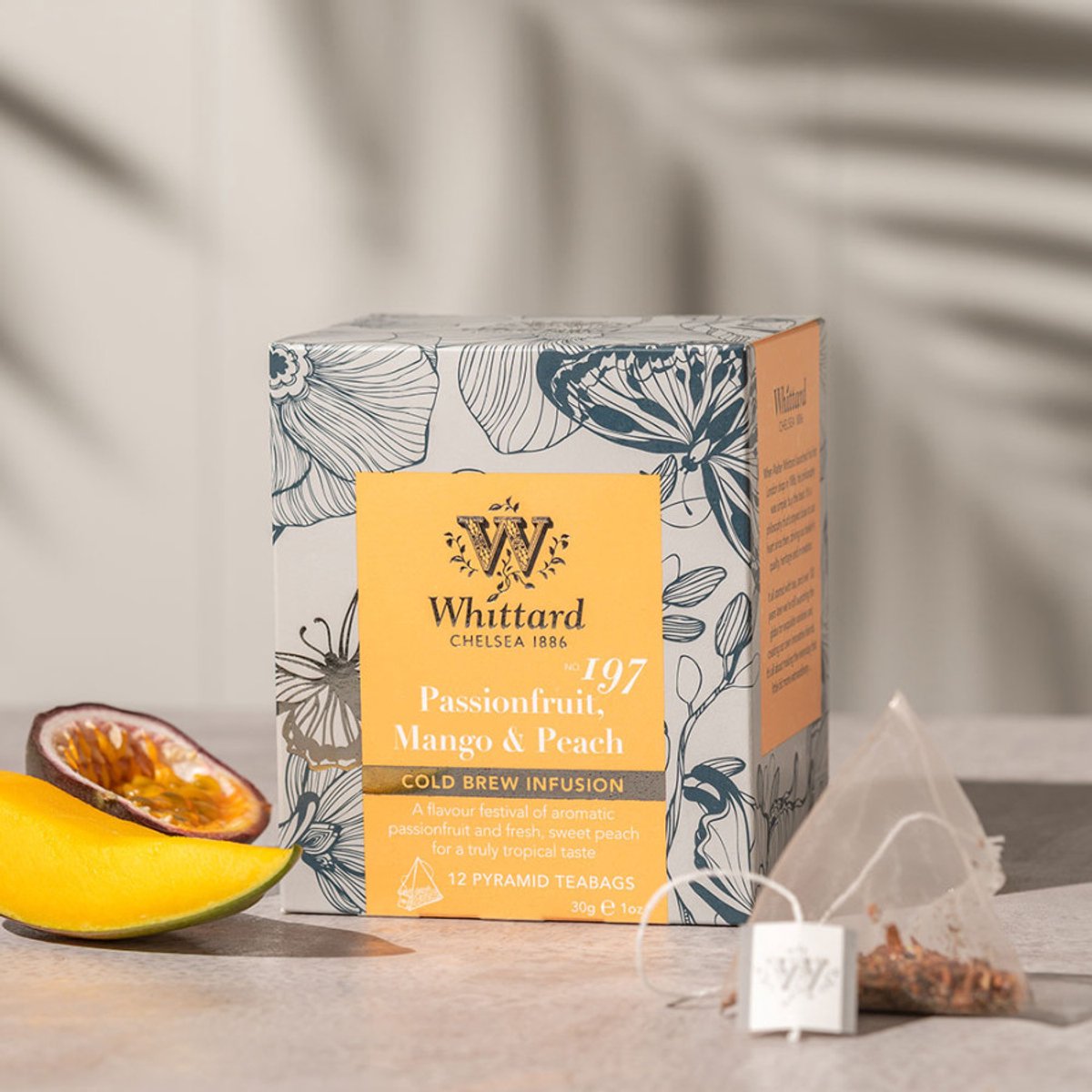 Koude infusie van fruit & kruiden Whittard of Chelsea Passionfruit, Mango & Peach, 12 st.