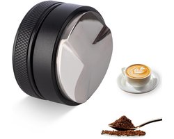 Espressoverdeler - Koffienivelleerder - Perfecte Extractie - In Hoogte Verstelbaar - 58mm - Zwart