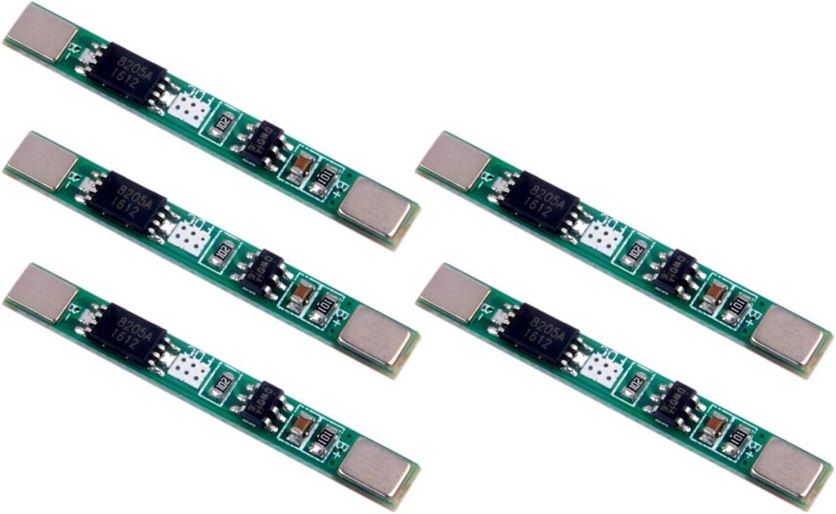 Batterij Bescherming - Circuit Board - Energie Management - Compact Ontwerp - 5 Stuks - Groen