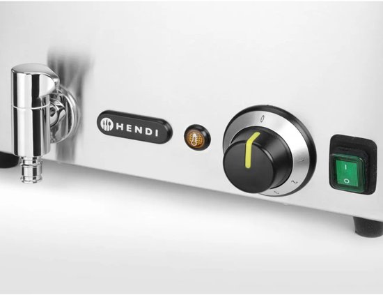 HENDI Bain-marie set met afvoerkraan – 3x GN 1/3 en deksel – energiebesparend – roestvrij staal – 230V/1000W — afbeelding 5