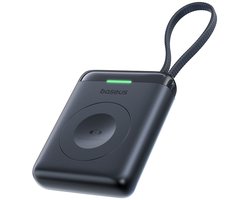 Baseus EnerFill FW11 - Powerbank - Magnetisch Draadloos Opladen - Ingebouwde USB-C Kabel - 1640 mAh - Zwart