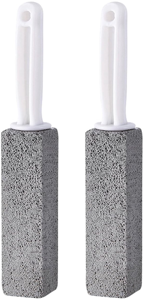 Dailygoods- Puimsteenstaaf 2 Stuks - Toiletreiniging - Toiletkalkverwijderaar - Kunststof Handgreep - Duurzaam Gebruik - Effectieve Reiniging - Toiletreiniger
