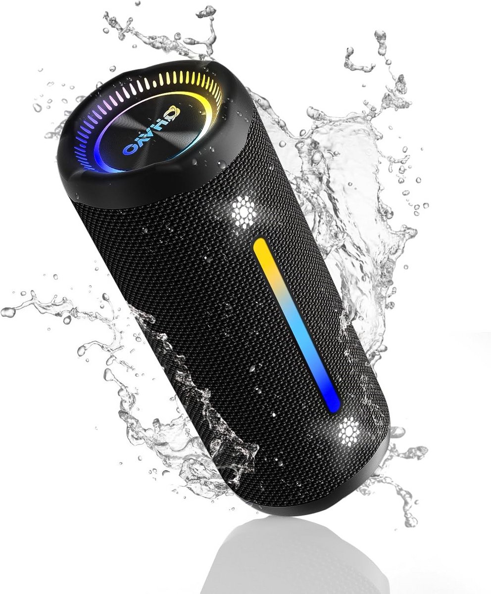 Draagbare Luidspreker - Bluetooth Speaker - Muziek Luisteren - 24 Uur Speeltijd - 25W Bas - Zwart
