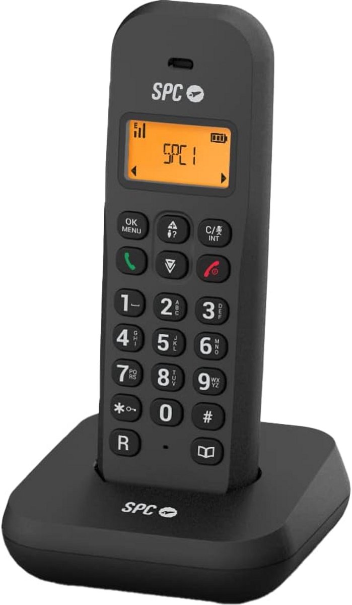 Draadloze Vaste Telefoon - Huistelefoon DECT - Thuis Bellen - Verlicht Display - 50 Contacten - Zwart