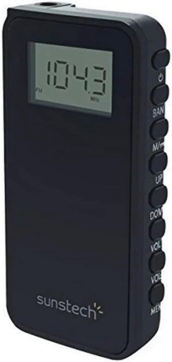 Digitale Zakradio - Draagbare Radio - Muziek Luisteren - 100 Voorkeuzezenders - LCD Display - Zwart