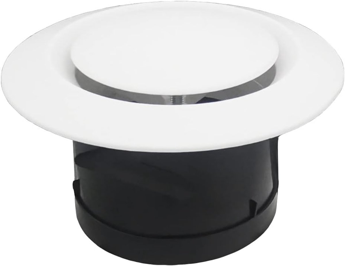 Afvoerluchtrooster - Ventilatierooster - Ventilatie Verbeteren - Verstelbare Spleet - 100 mm - Wit