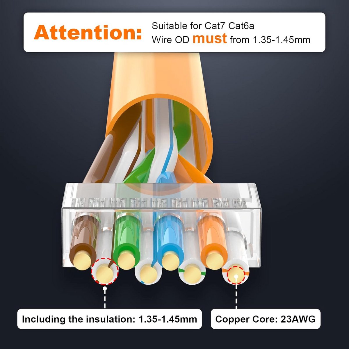 Netwerk Connectoren - RJ45 Stekkers - Netwerk Installatie - Metaal Gevestigd - 10 Stuks - Grijs